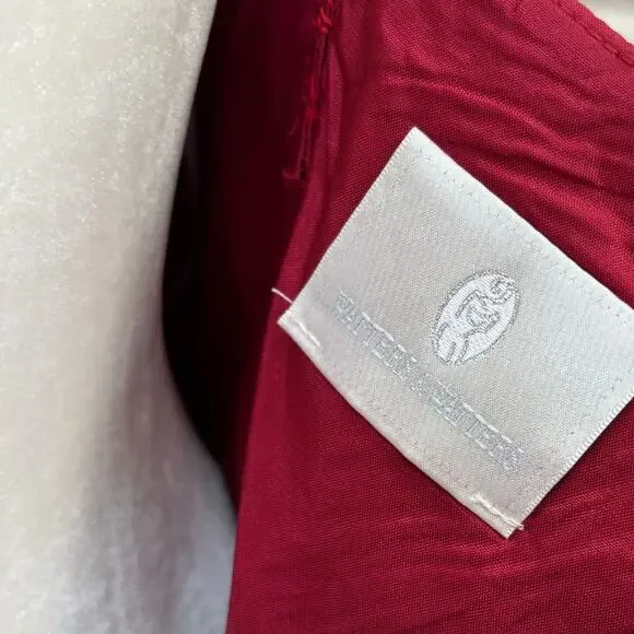 Vintage Watters & Watters Satin Maxi Dress 14 Red - Picture 8 of 10